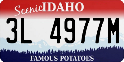ID license plate 3L4977M