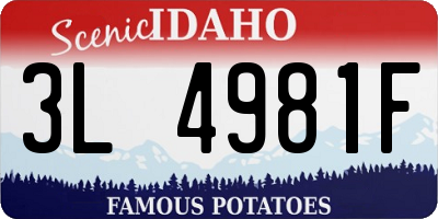 ID license plate 3L4981F