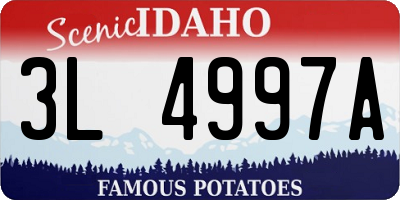 ID license plate 3L4997A