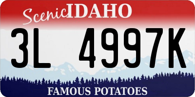 ID license plate 3L4997K