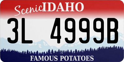 ID license plate 3L4999B