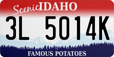 ID license plate 3L5014K