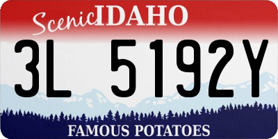ID license plate 3L5192Y