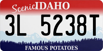 ID license plate 3L5238T