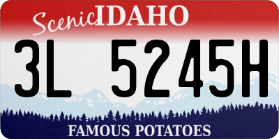 ID license plate 3L5245H