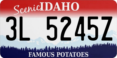 ID license plate 3L5245Z