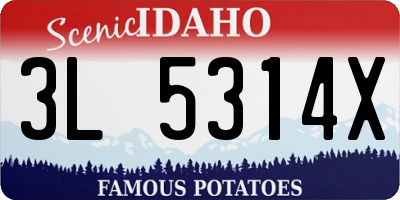 ID license plate 3L5314X