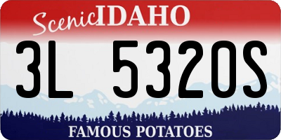 ID license plate 3L5320S