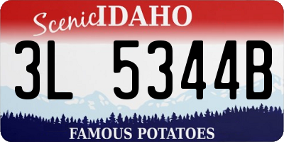 ID license plate 3L5344B