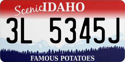 ID license plate 3L5345J