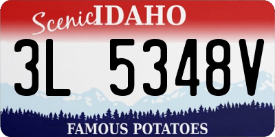 ID license plate 3L5348V