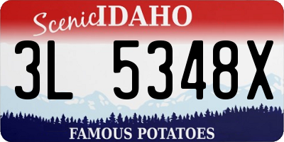 ID license plate 3L5348X