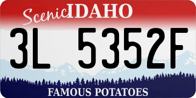 ID license plate 3L5352F
