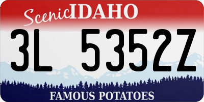ID license plate 3L5352Z