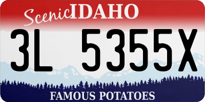 ID license plate 3L5355X