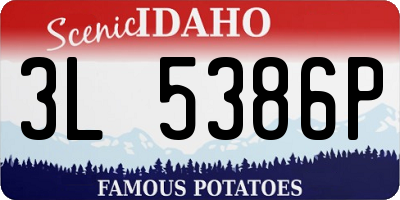 ID license plate 3L5386P