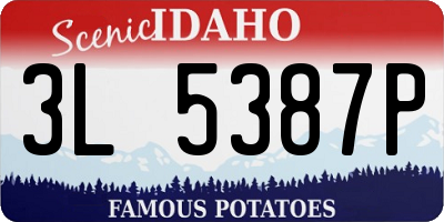 ID license plate 3L5387P