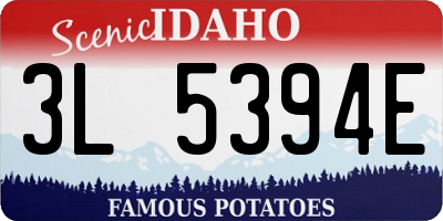 ID license plate 3L5394E
