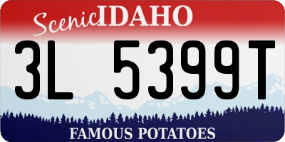 ID license plate 3L5399T