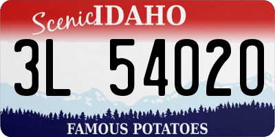 ID license plate 3L5402O