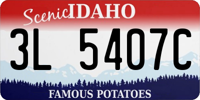 ID license plate 3L5407C