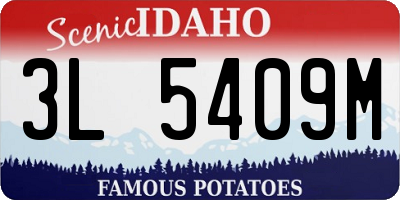 ID license plate 3L5409M