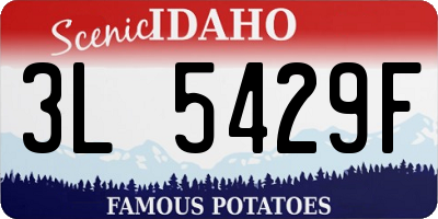 ID license plate 3L5429F