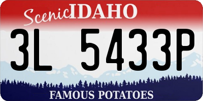 ID license plate 3L5433P