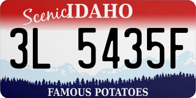 ID license plate 3L5435F