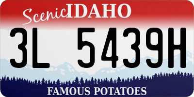 ID license plate 3L5439H