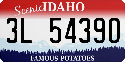 ID license plate 3L5439O