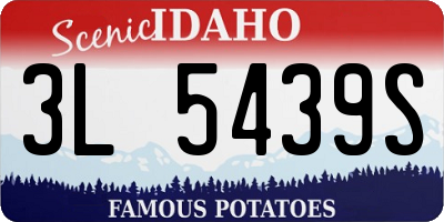 ID license plate 3L5439S