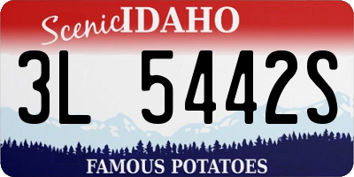 ID license plate 3L5442S
