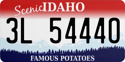 ID license plate 3L5444O
