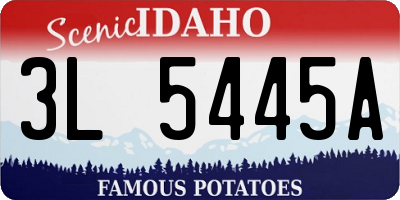 ID license plate 3L5445A