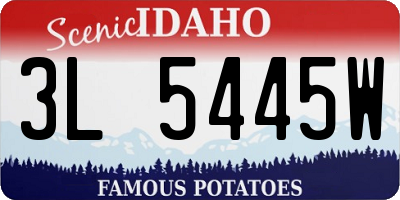 ID license plate 3L5445W