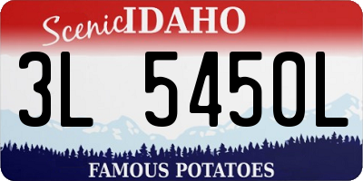ID license plate 3L5450L