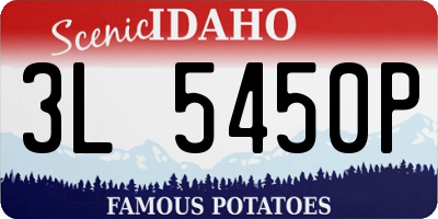 ID license plate 3L5450P
