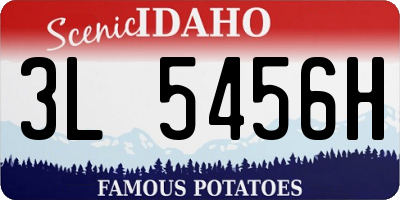 ID license plate 3L5456H