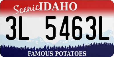 ID license plate 3L5463L