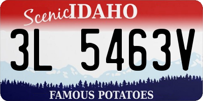 ID license plate 3L5463V