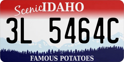 ID license plate 3L5464C