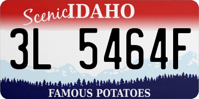ID license plate 3L5464F