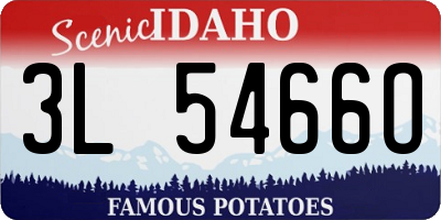 ID license plate 3L5466O