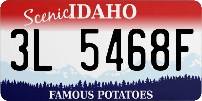 ID license plate 3L5468F