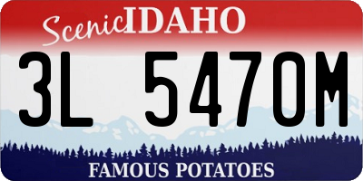 ID license plate 3L5470M