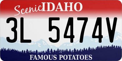 ID license plate 3L5474V