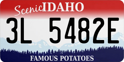 ID license plate 3L5482E