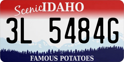 ID license plate 3L5484G