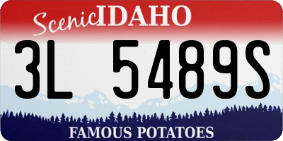 ID license plate 3L5489S
